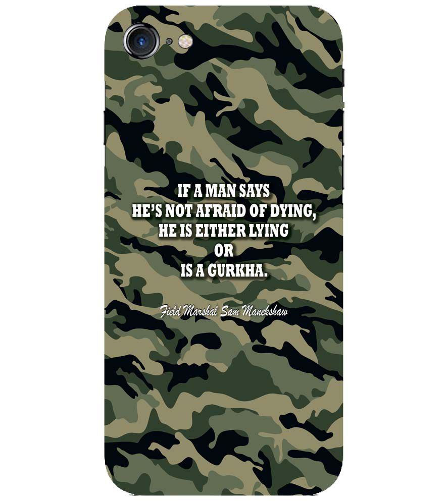 W0450-Indian Army Quote Back Cover for Apple iPhone 7