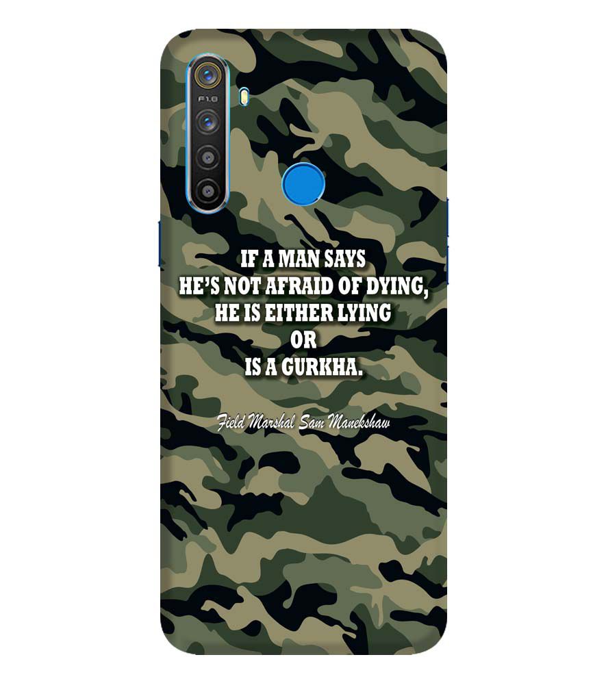 W0450-Indian Army Quote Back Cover for Realme 5