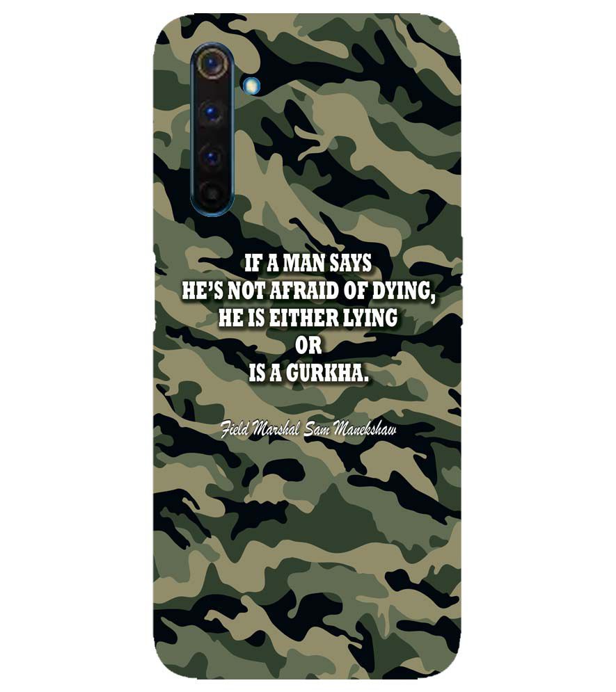 W0450-Indian Army Quote Back Cover for Realme 6 Pro