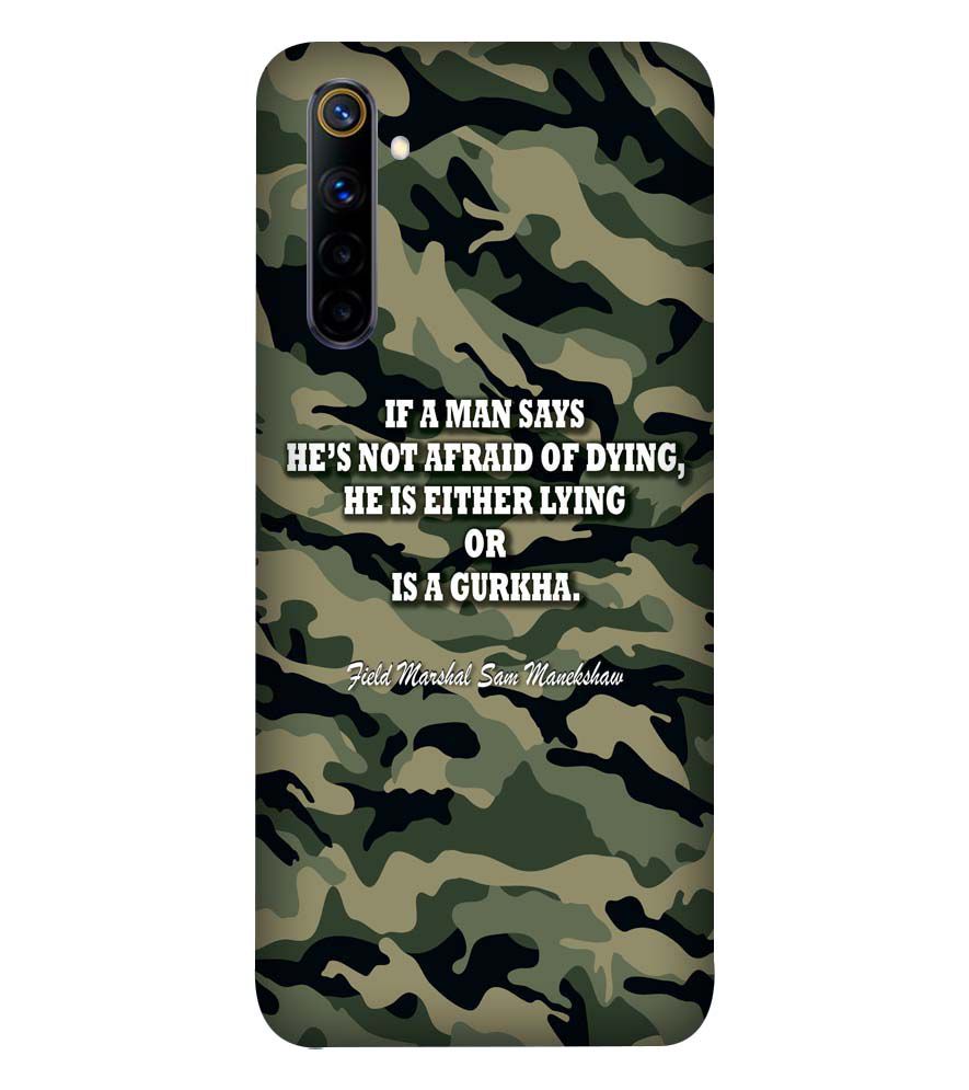 W0450-Indian Army Quote Back Cover for Realme 6i