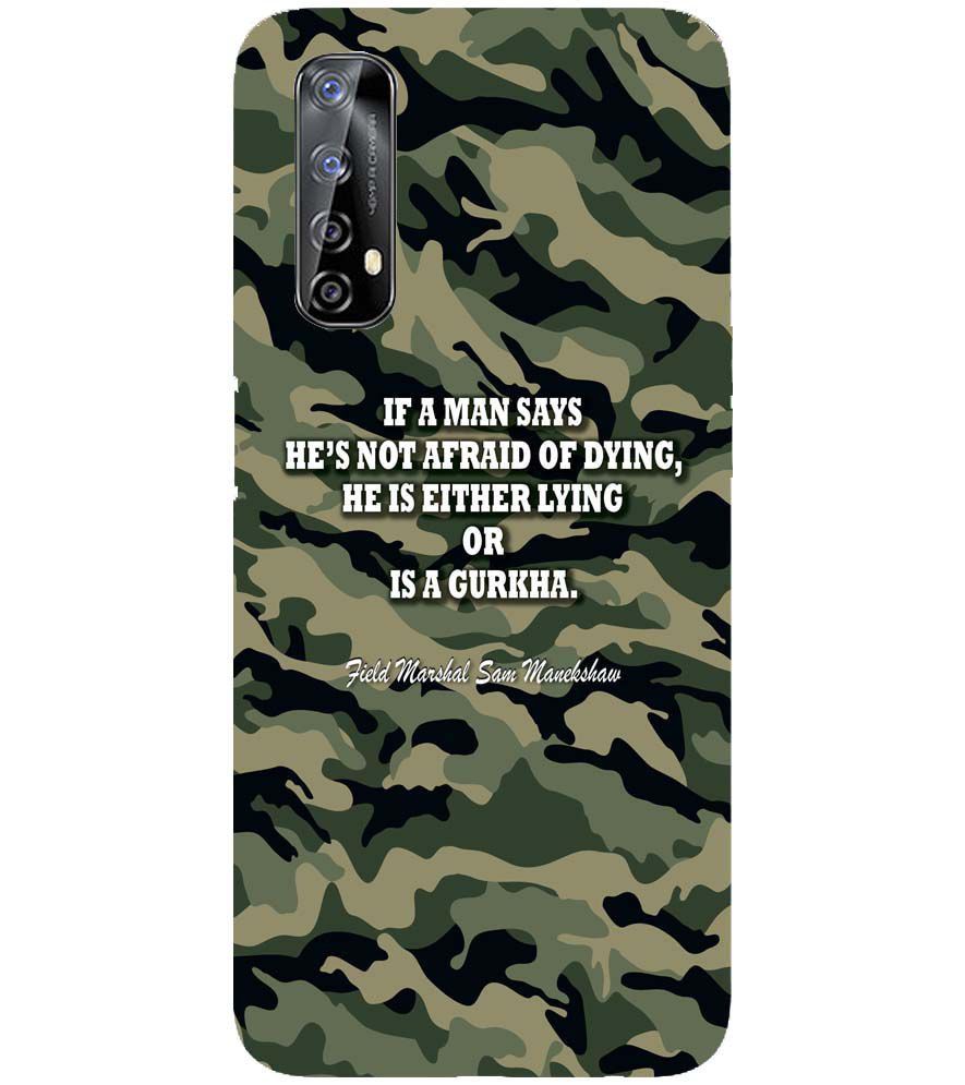 W0450-Indian Army Quote Back Cover for Realme 7