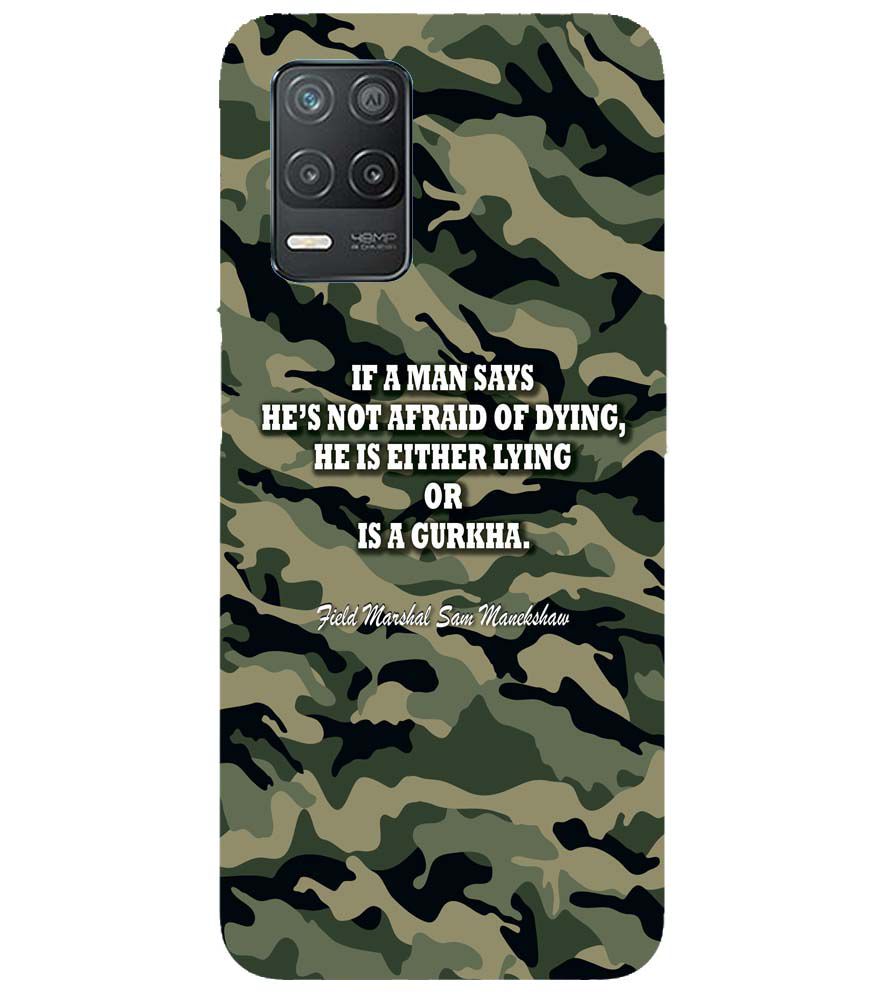 W0450-Indian Army Quote Back Cover for Realme 8 5G