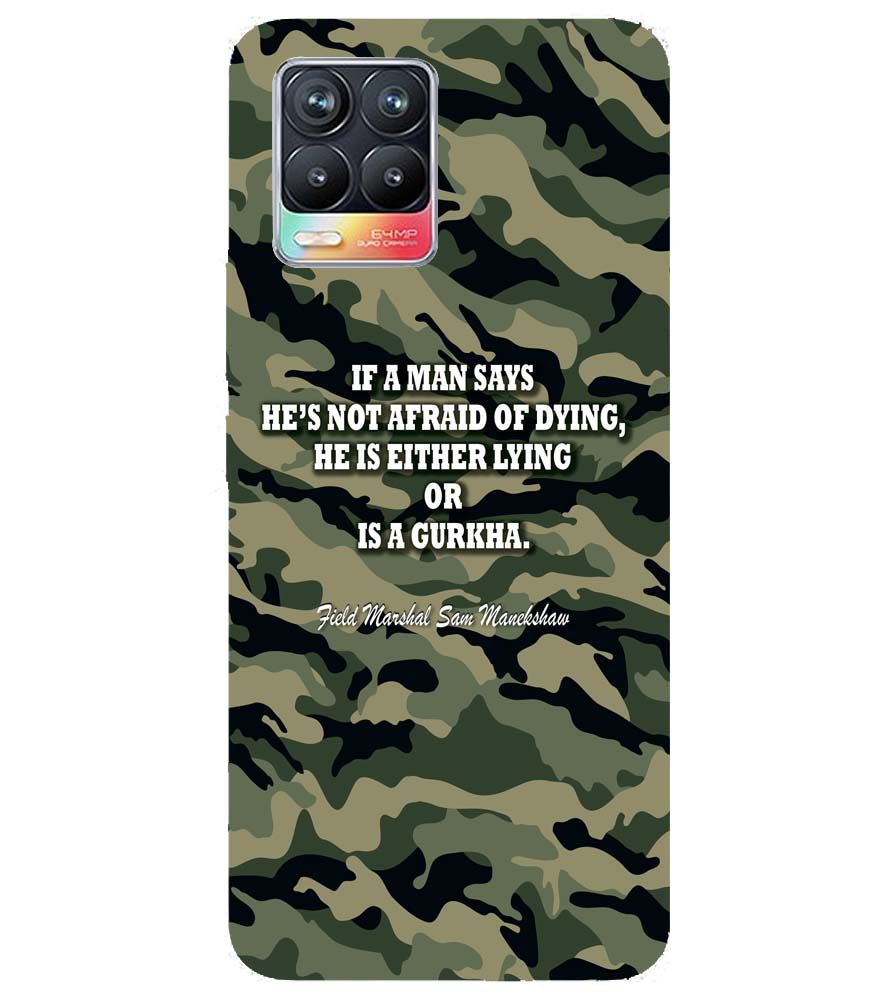 W0450-Indian Army Quote Back Cover for Realme 8