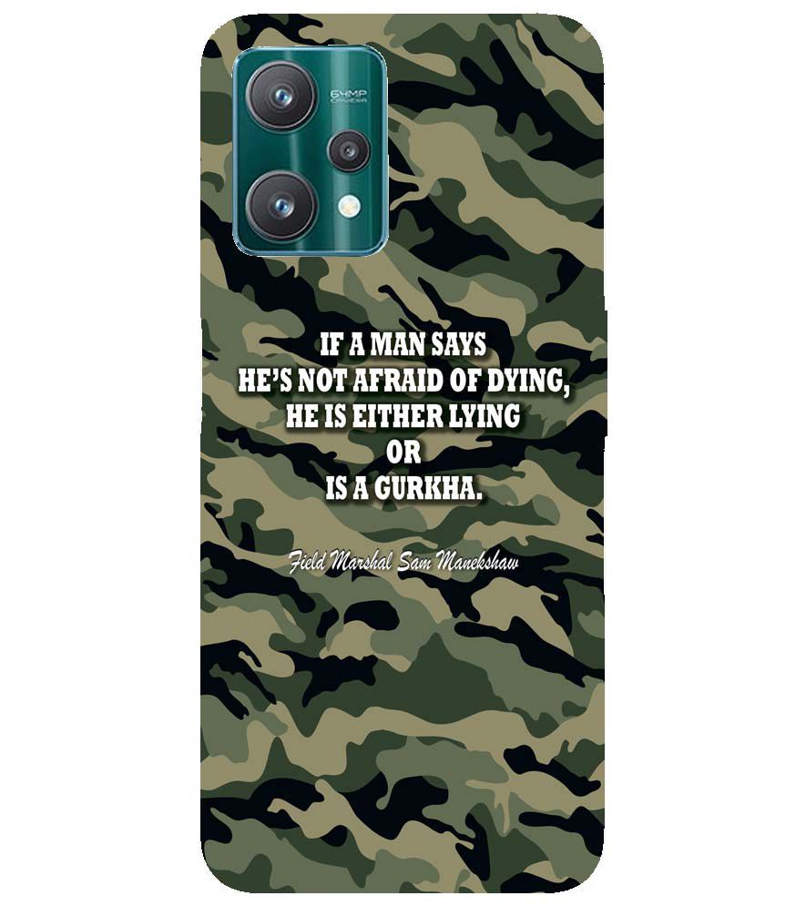 W0450-Indian Army Quote Back Cover for Realme 9 Pro