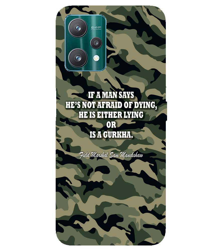 W0450-Indian Army Quote Back Cover for Realme 9 Pro+