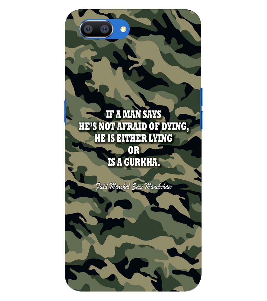 W0450-Indian Army Quote Back Cover for Oppo Realme C1