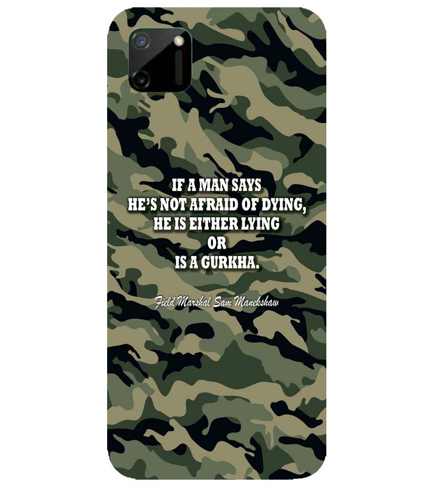 W0450-Indian Army Quote Back Cover for Realme C11