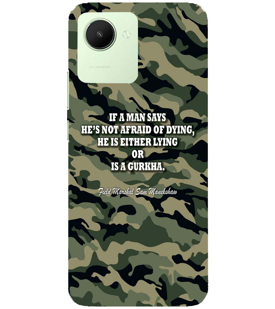 W0450-Indian Army Quote Back Cover for Realme C30