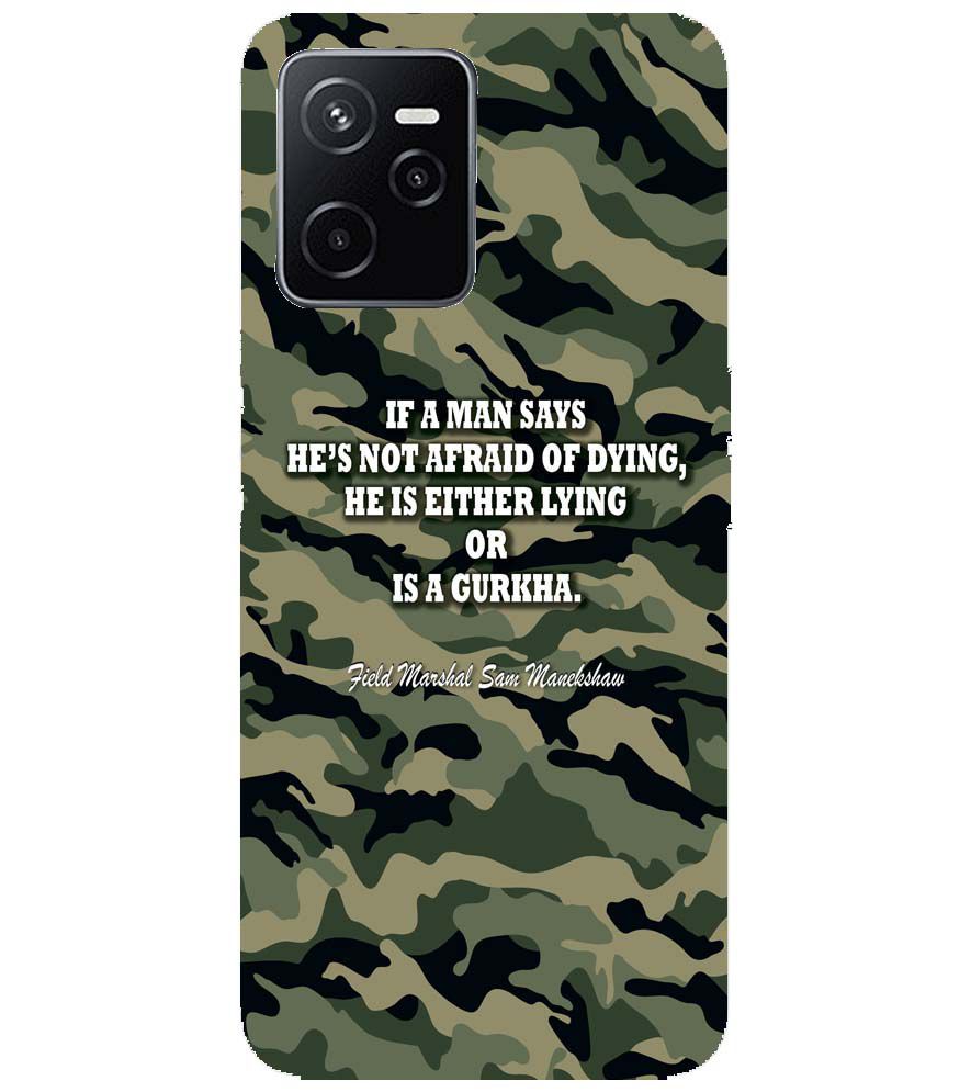 W0450-Indian Army Quote Back Cover for Realme C35