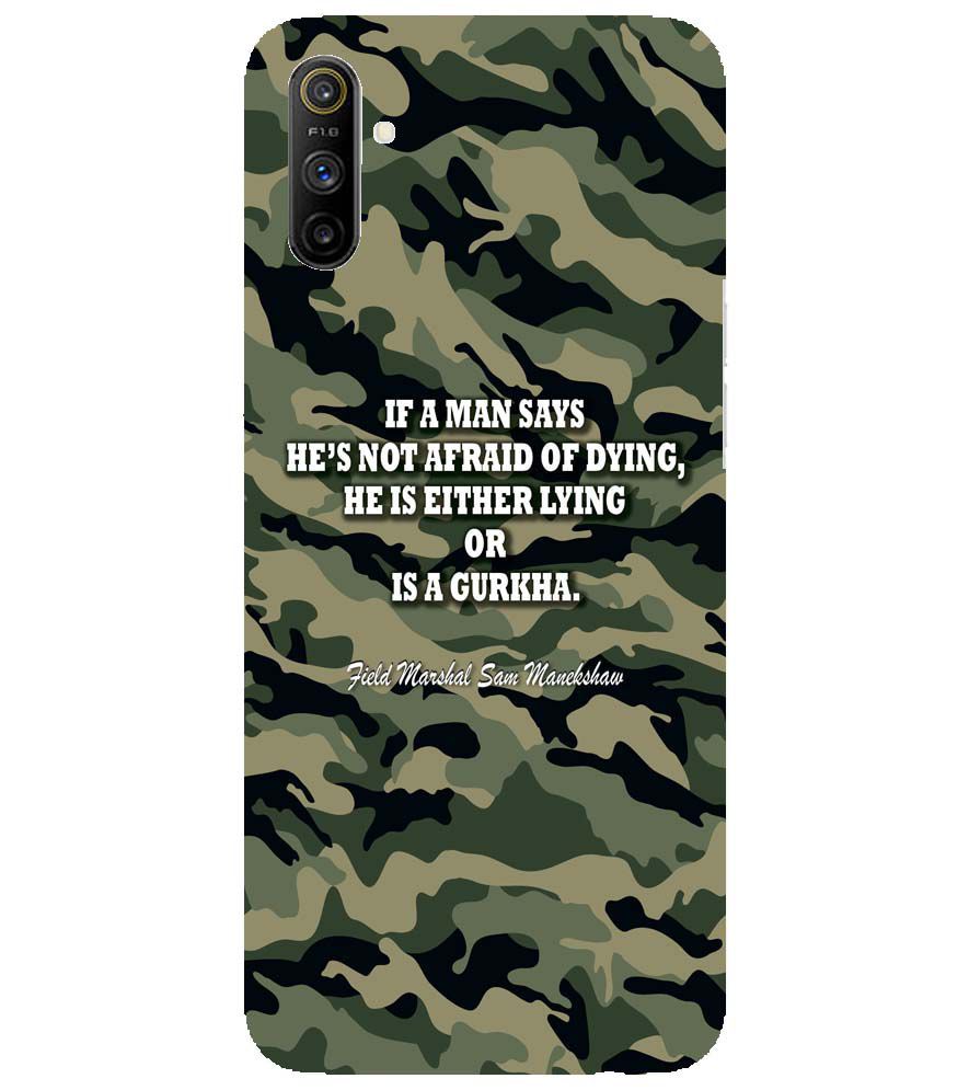 W0450-Indian Army Quote Back Cover for Realme Narzo 10A