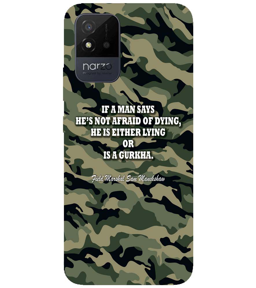 W0450-Indian Army Quote Back Cover for Realme Narzo 50i