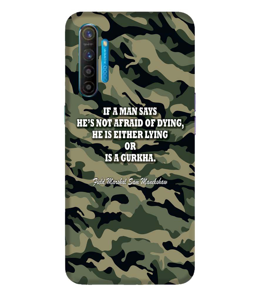 W0450-Indian Army Quote Back Cover for Realme X2