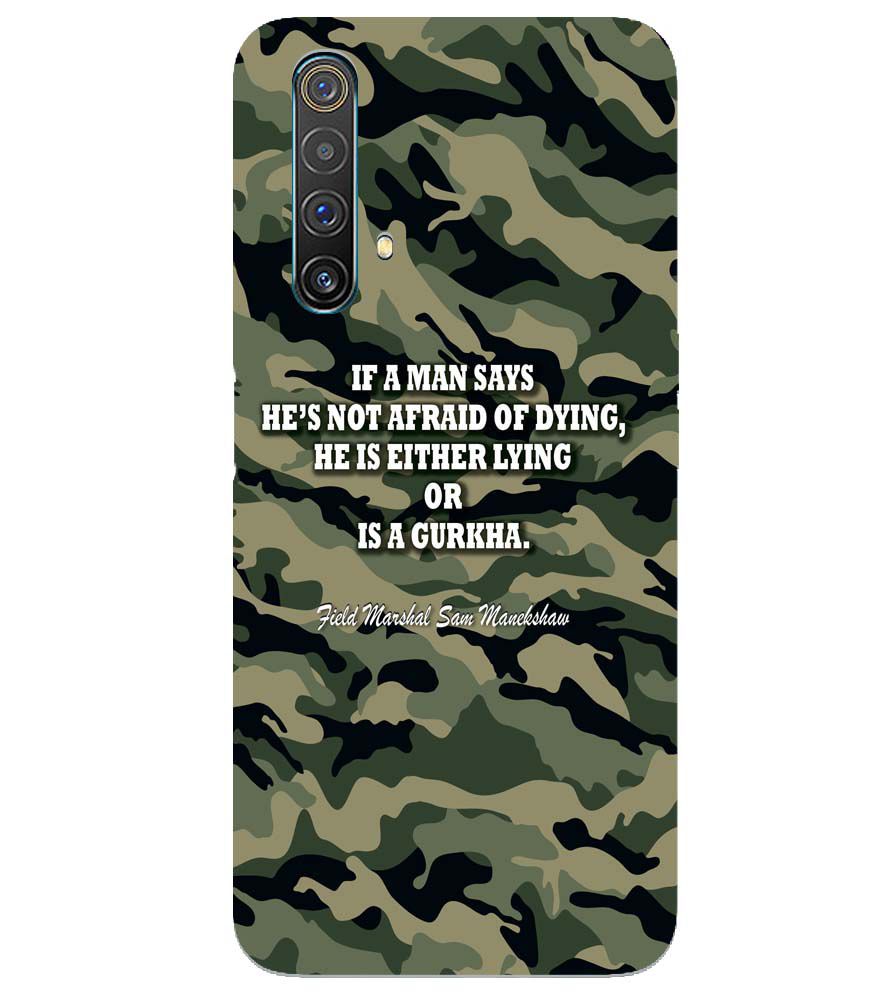 W0450-Indian Army Quote Back Cover for Realme X3