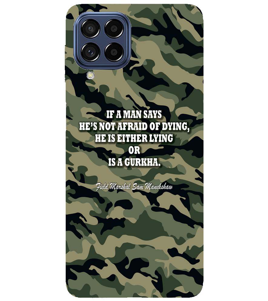 W0450-Indian Army Quote Back Cover for Samsung Galaxy M53