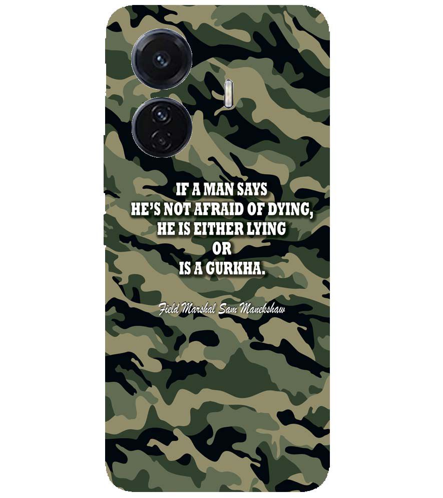 W0450-Indian Army Quote Back Cover for vivo T1 Pro