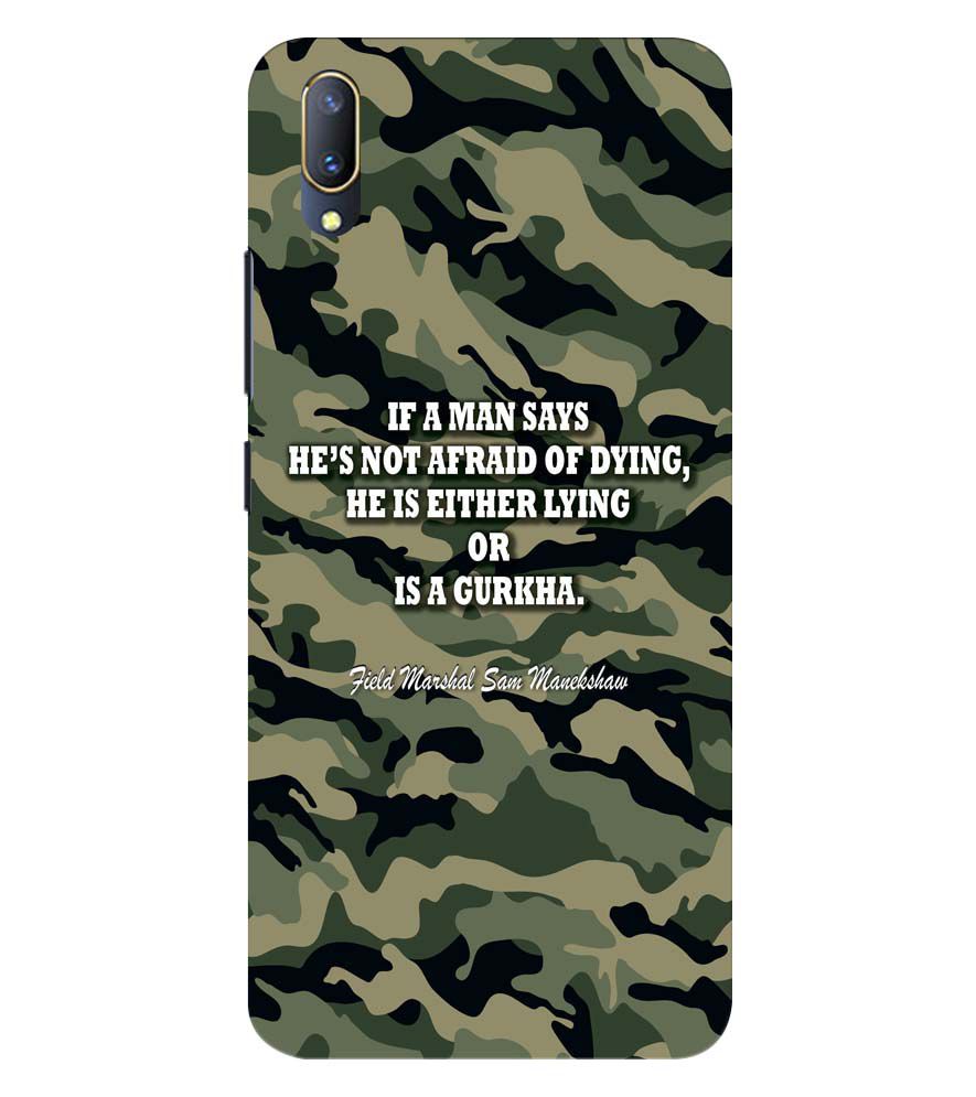 W0450-Indian Army Quote Back Cover for Vivo V11 Pro