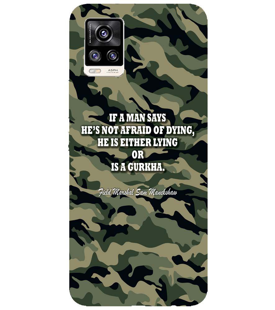 W0450-Indian Army Quote Back Cover for vivo V20