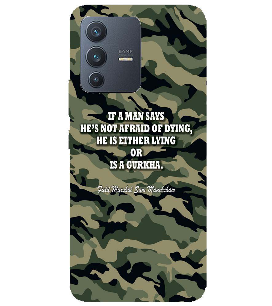 W0450-Indian Army Quote Back Cover for vivo V23 5G