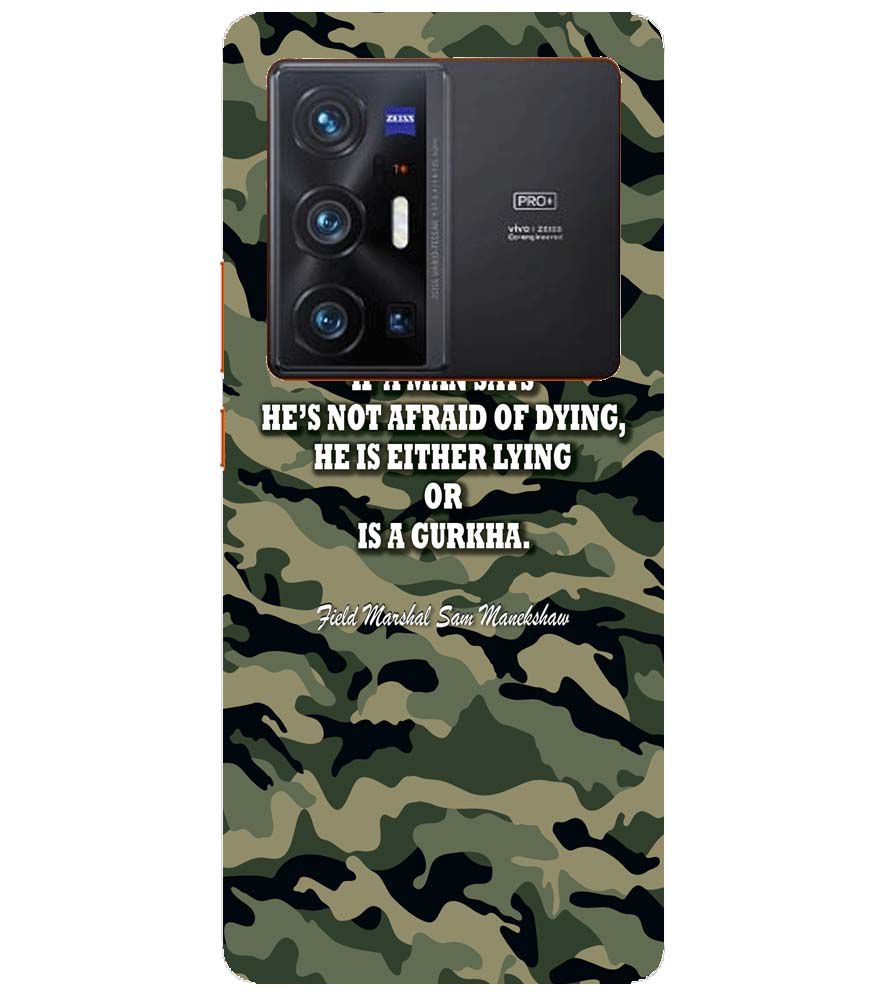 W0450-Indian Army Quote Back Cover for vivo X70 Pro+