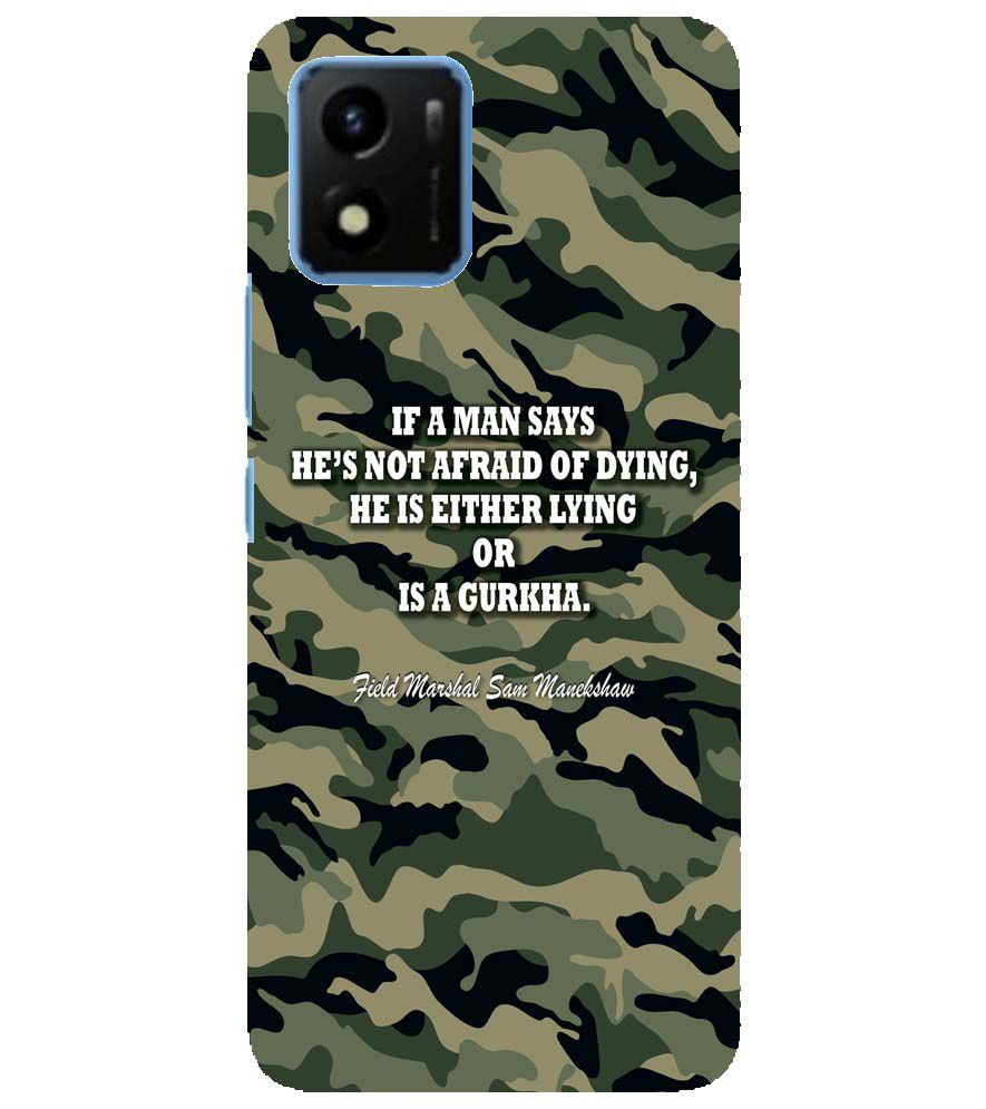 W0450-Indian Army Quote Back Cover for vivo Y01