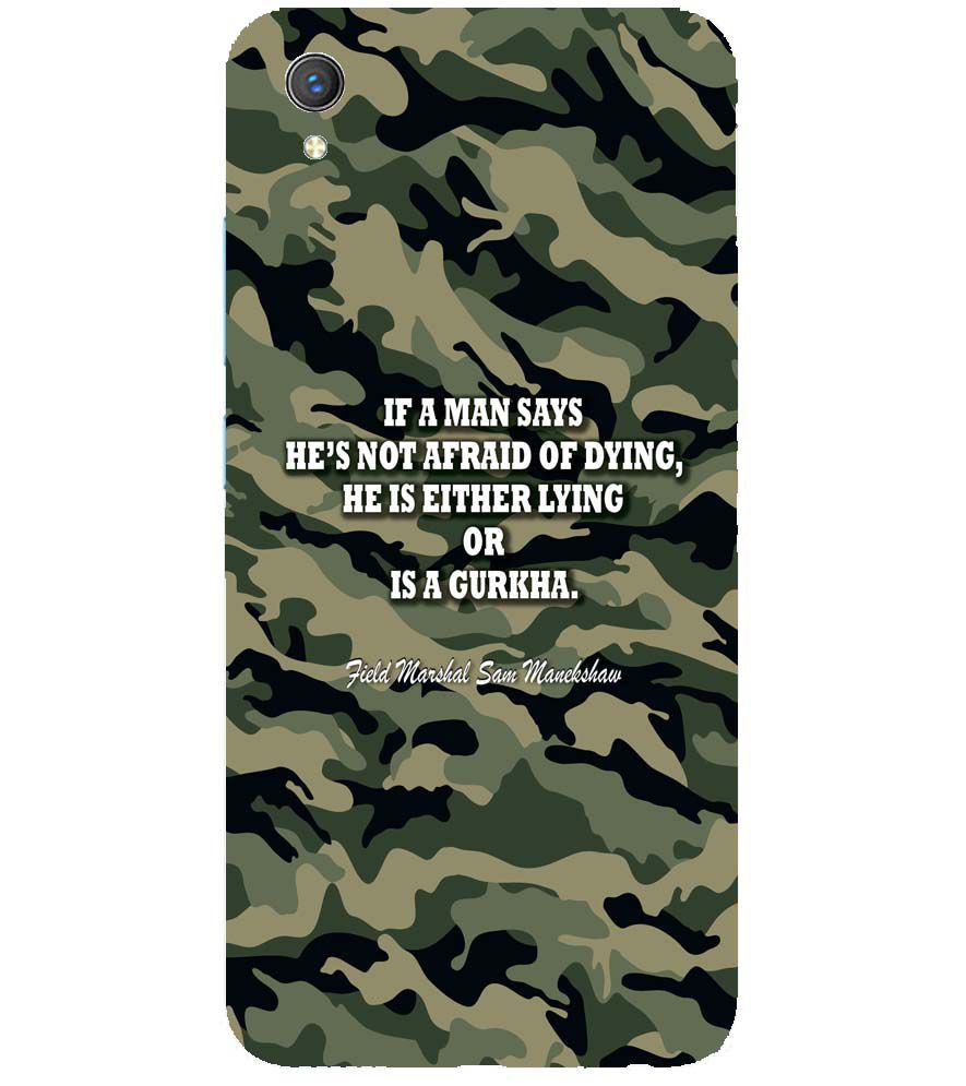 W0450-Indian Army Quote Back Cover for vivo Y1s