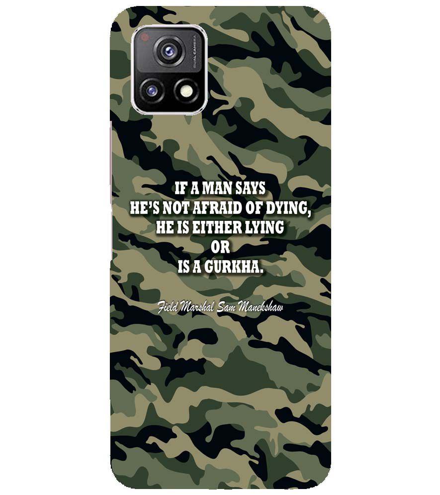 W0450-Indian Army Quote Back Cover for vivo Y52s