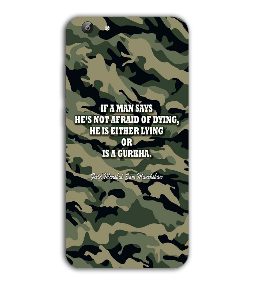 W0450-Indian Army Quote Back Cover for Vivo Y69