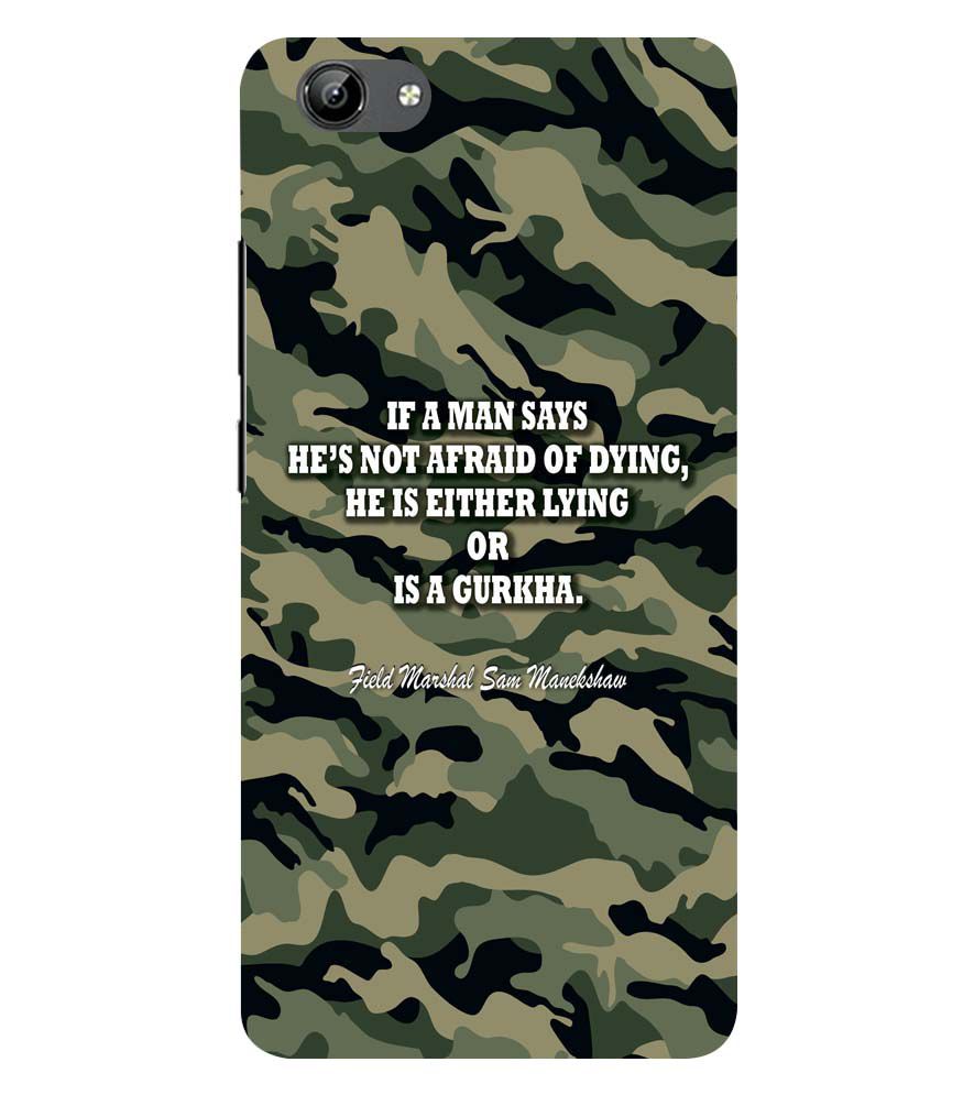 W0450-Indian Army Quote Back Cover for Vivo Y71