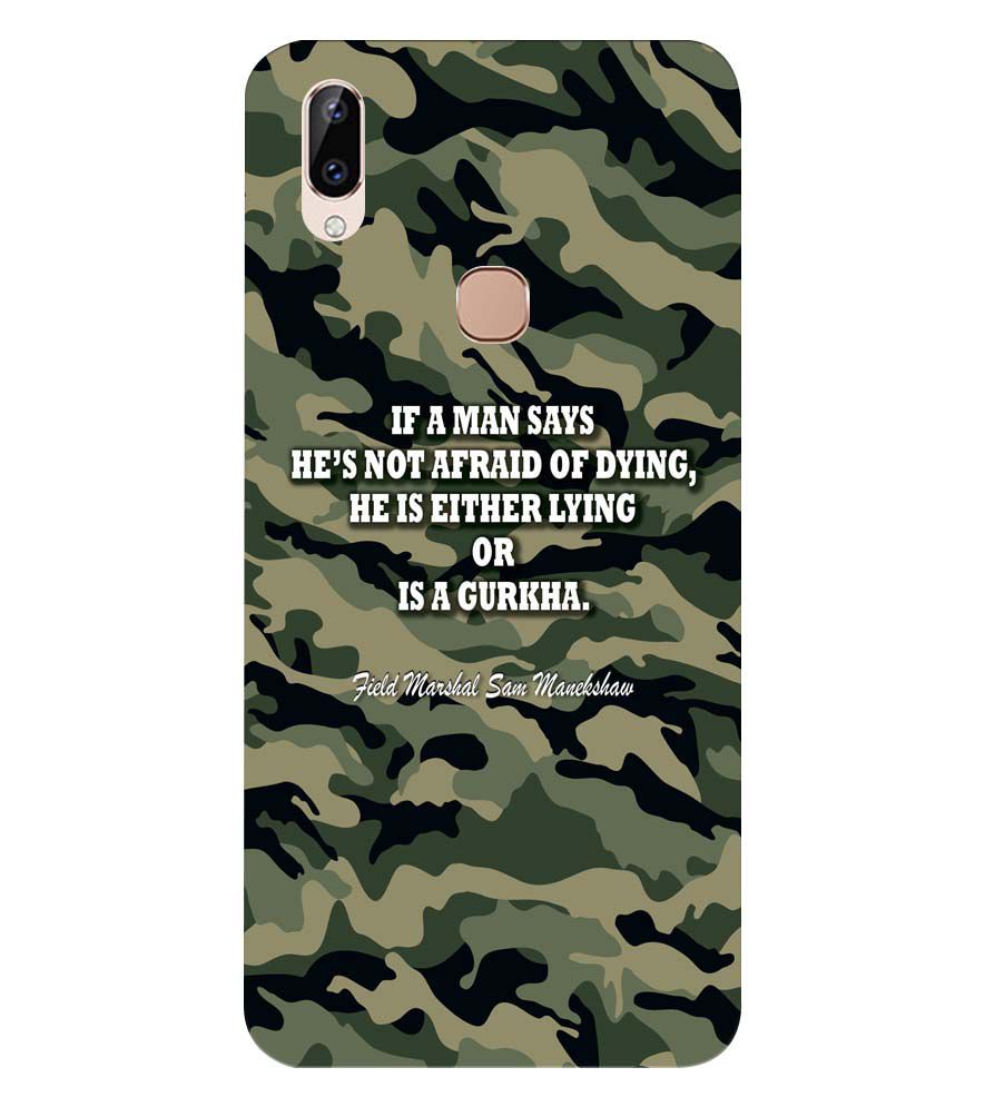 W0450-Indian Army Quote Back Cover for Vivo Y83 Pro