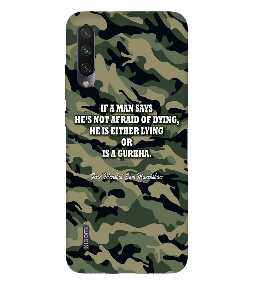 W0450-Indian Army Quote Back Cover for Xiaomi Mi CC9e