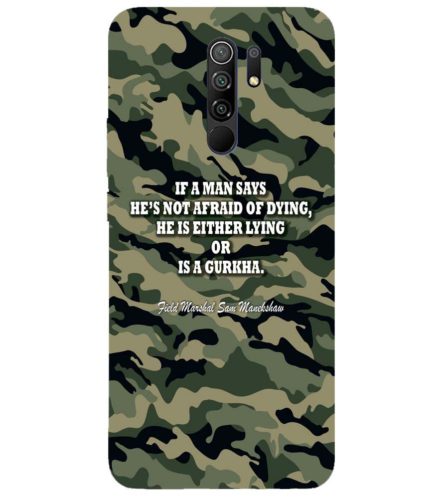 W0450-Indian Army Quote Back Cover for Xiaomi Poco M2