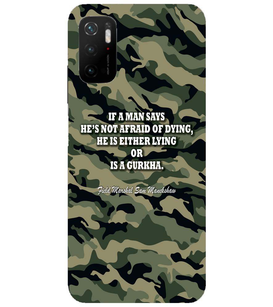 W0450-Indian Army Quote Back Cover for Xiaomi Poco M3 Pro 5G