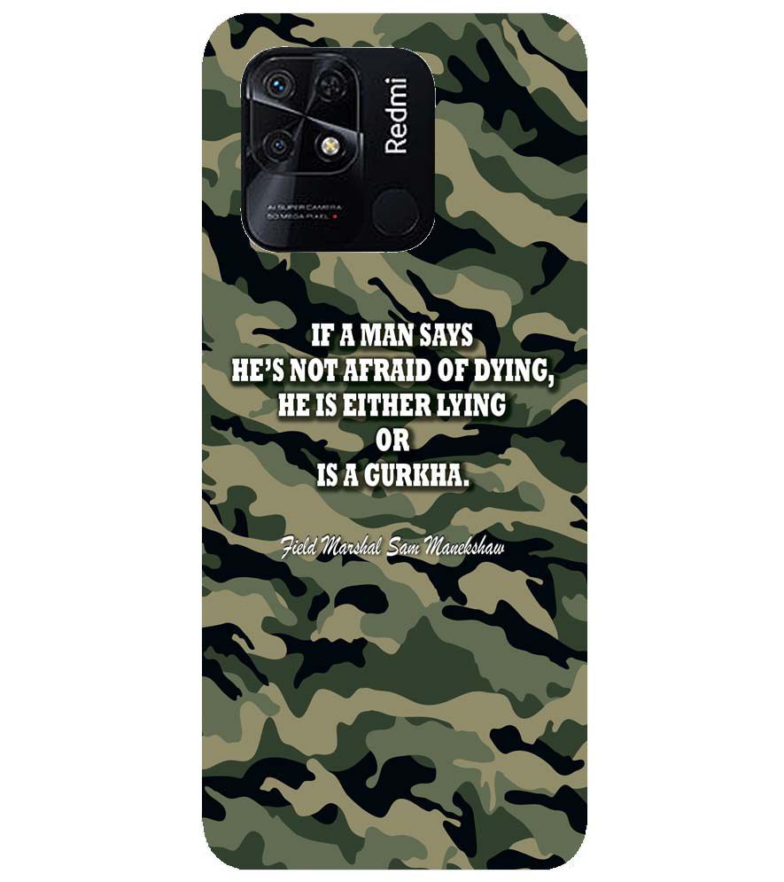 W0450-Indian Army Quote Back Cover for Xiaomi Redmi 10 Power