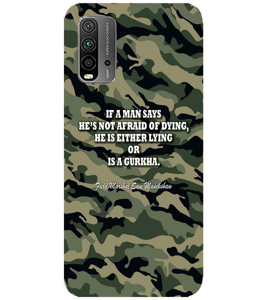 W0450-Indian Army Quote Back Cover for Xiaomi Redmi 9 Power