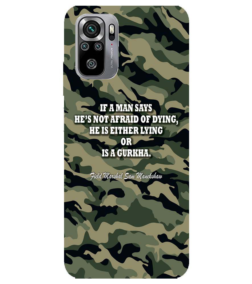 W0450-Indian Army Quote Back Cover for Xiaomi Redmi Note 11 SE (India)