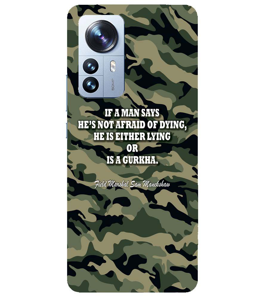 W0450-Indian Army Quote Back Cover for Xiaomi Redmi Note 12 Pro