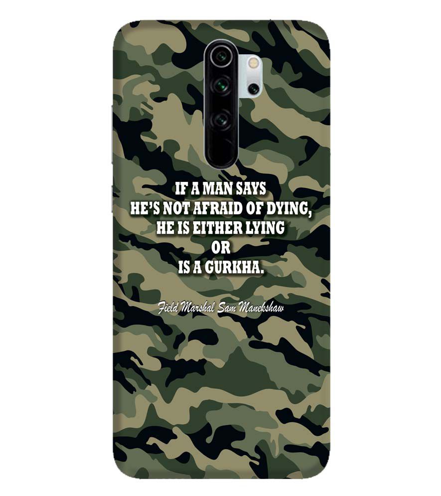 W0450-Indian Army Quote Back Cover for Xiaomi Redmi Note 8 Pro