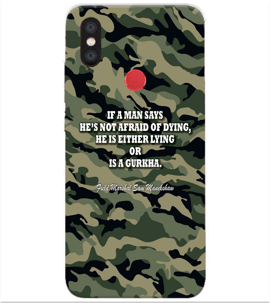 W0450-Indian Army Quote Back Cover for Xiaomi Redmi Y2