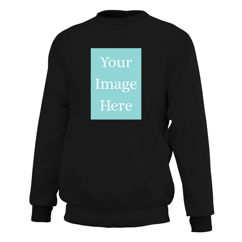 Black Customised Sweat Shirt - Front Print