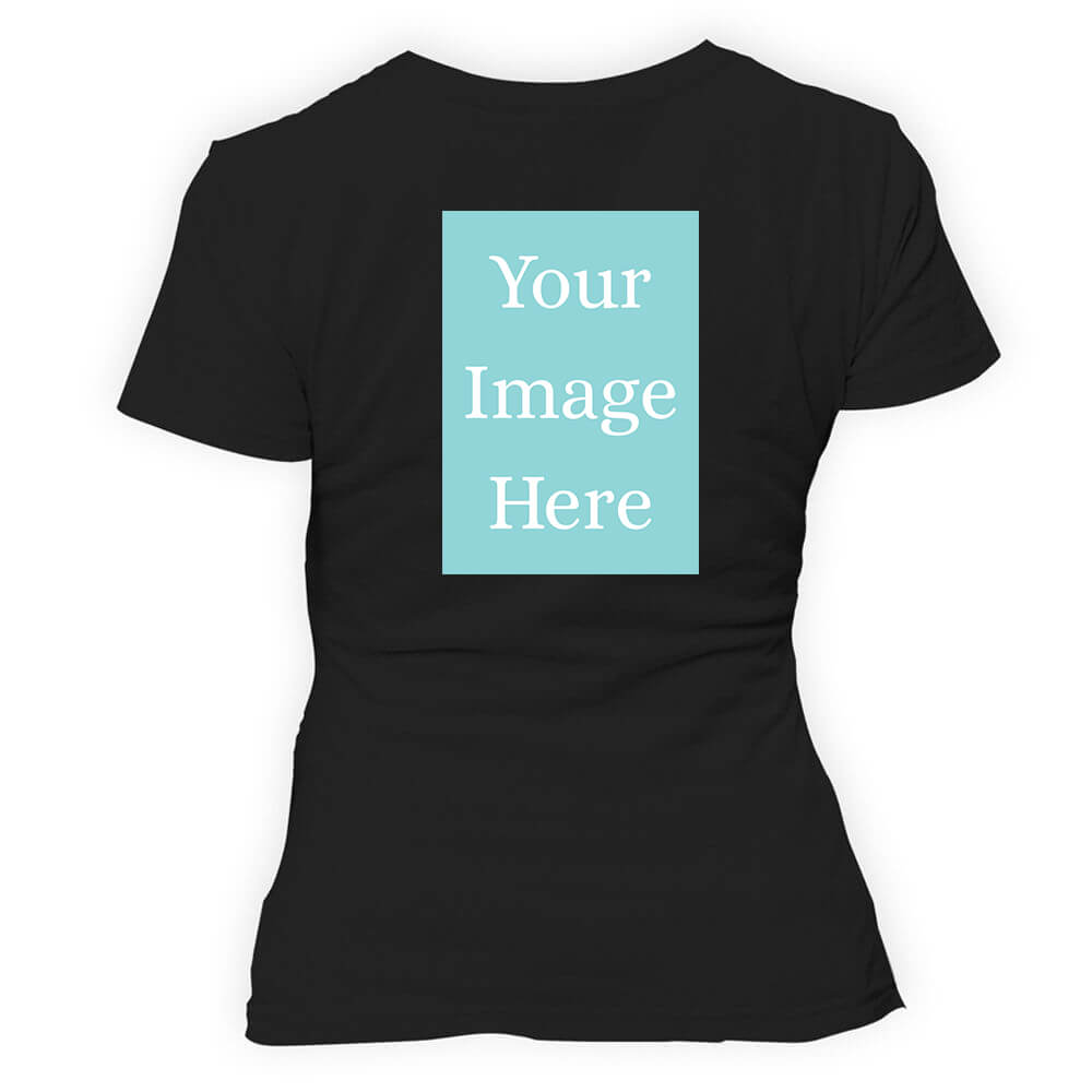 Black Customised Women&#39;s T-Shirt - Back Print