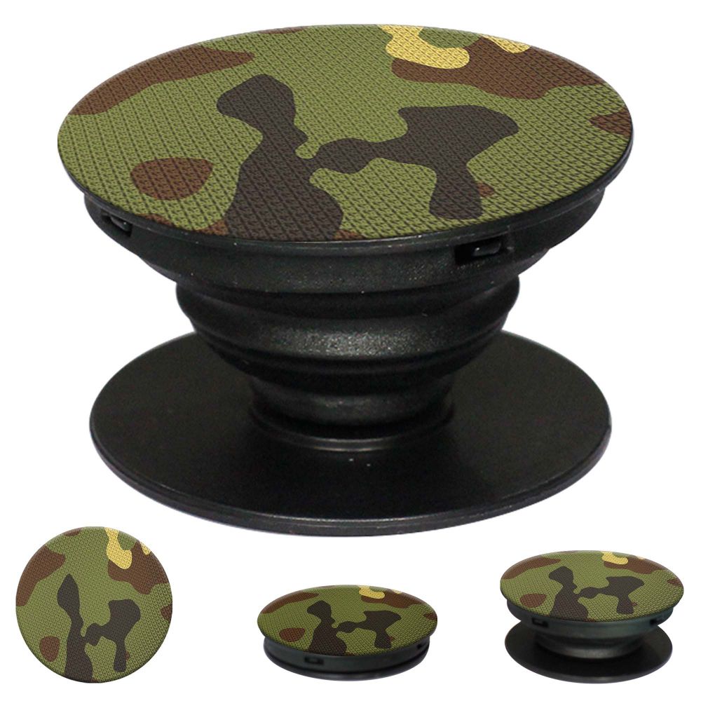 Army Camouflage Mobile Grip Stand (Black)