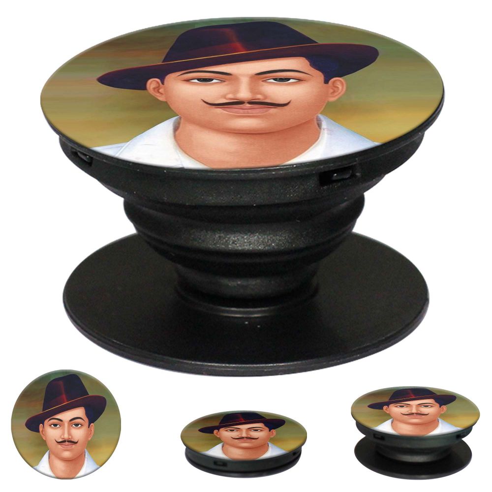 Bhagat Singh Mobile Grip Stand (Black)-Image2