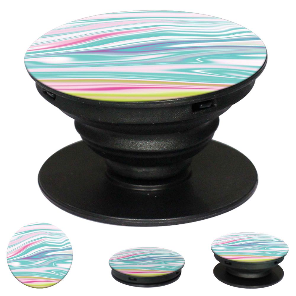 Colourful Marble Mobile Grip Stand (Black)