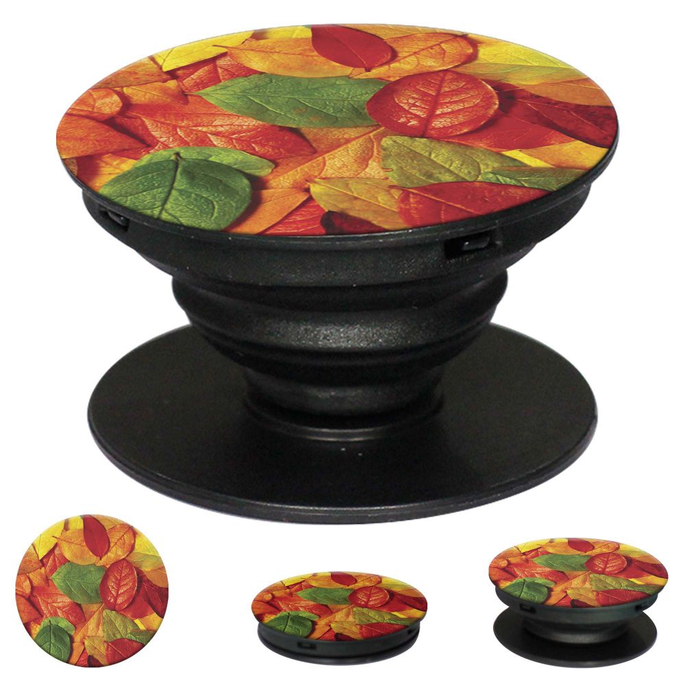 Fallen Leaves Mobile Grip Stand (Black)-Image2