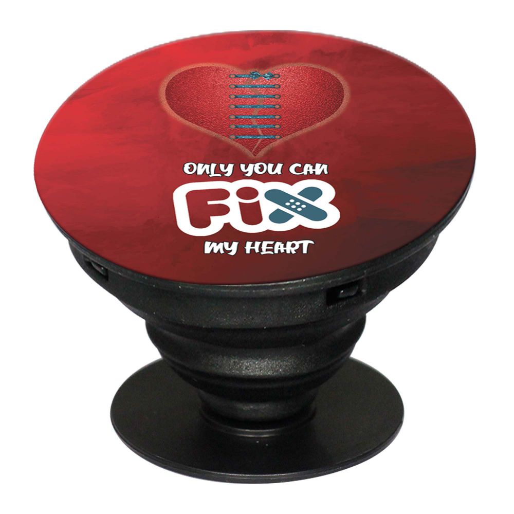 Fix My Heart Mobile Grip Stand (Black)