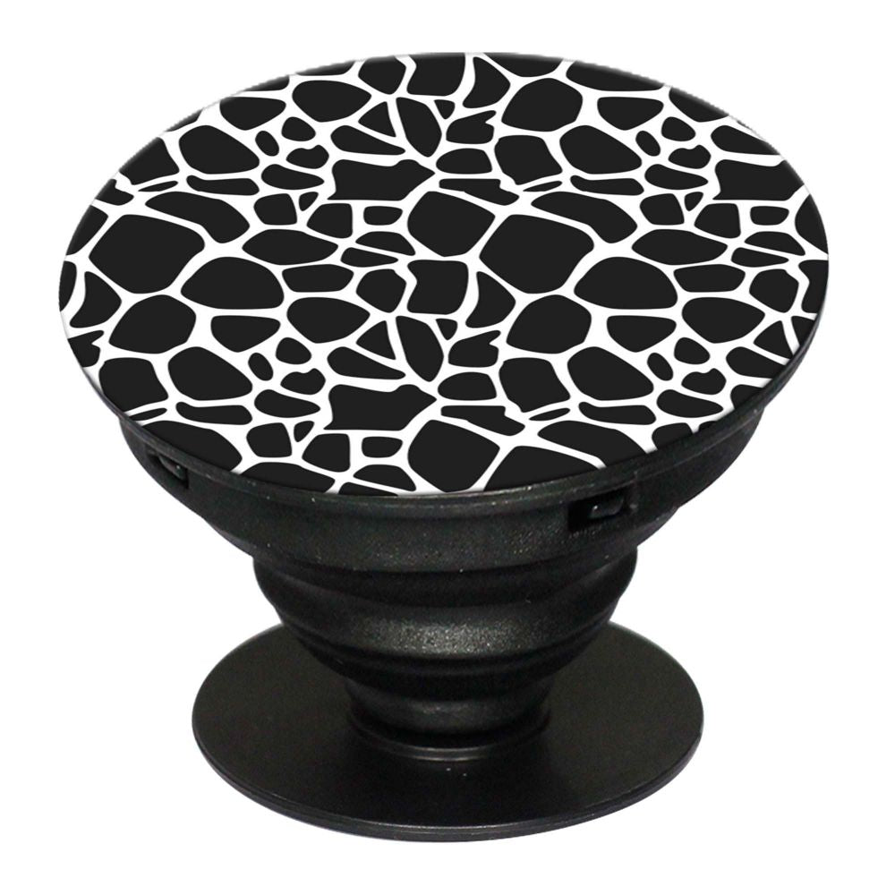 Giraffe Pattern Mobile Grip Stand (Black)