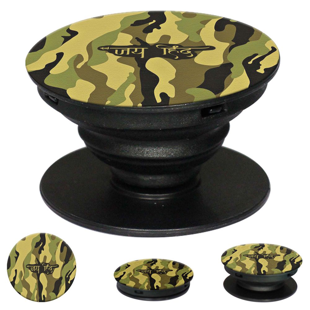 Jai Hind Mobile Grip Stand (Black)