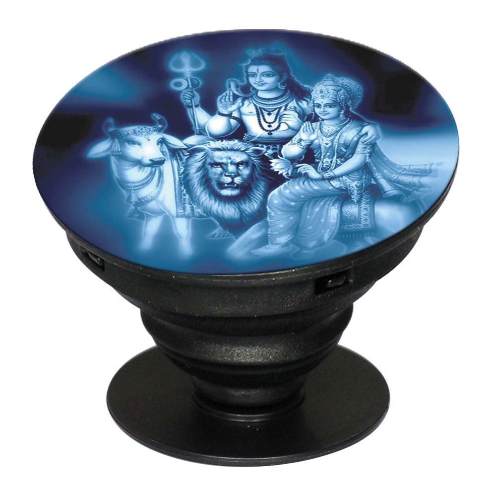 Shiv Parvati Mobile Grip Stand (Black)