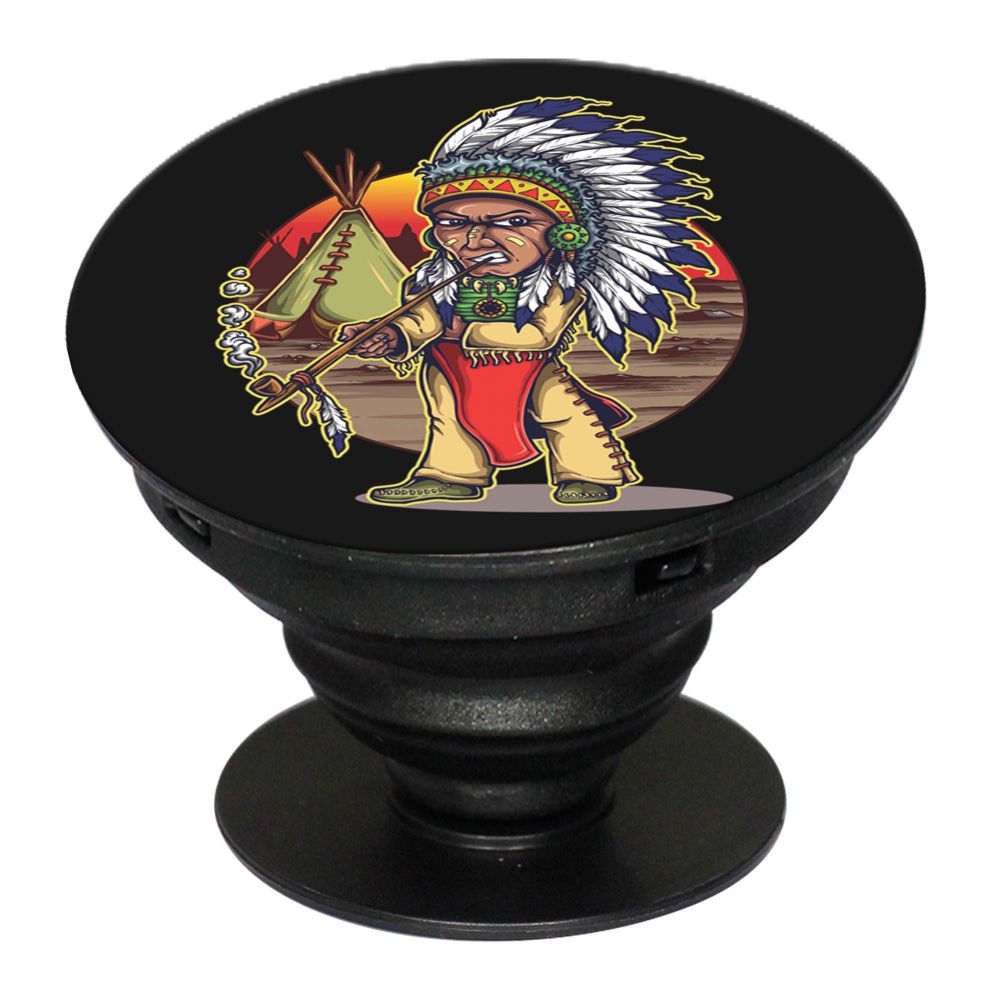 Tribal Woman Mobile Grip Stand (Black)