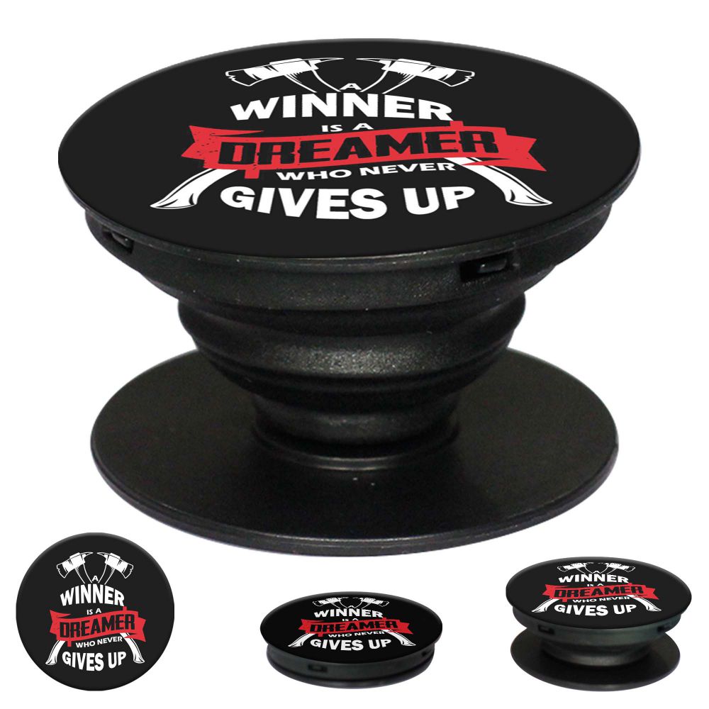 Winner is Dreamer Mobile Grip Stand (Black)-Image2